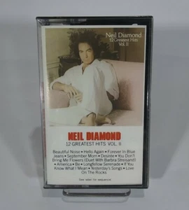 VTG Neil Diamond 12 Greatest Hits Vol ii New SEALED Cassette Tape 1982 TCT 38068 - Picture 1 of 4