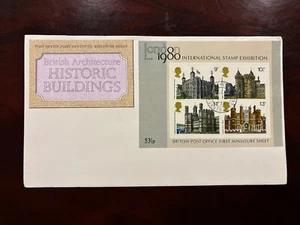United Kingdom 1978 - Historic Buildings, London 80 FDC S/S Cornwall - Picture 1 of 1