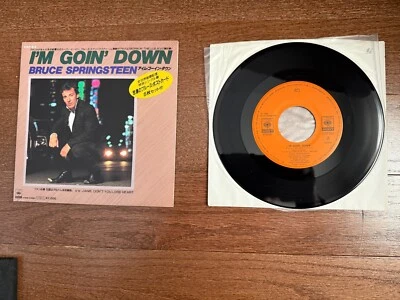 BRUCE SPRINGSTEEN ~ I'M GOING DOWN ~ JAPANESE 45 WITH GATEFOLD SLEEVE POSTCARDS - Image 1 of 4