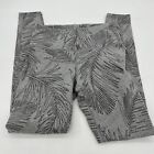 Athleta Tropic Palm Print Cotton Be Present Leggings Gray Women's XS