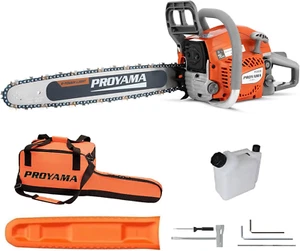 26CC-62CC Gas Powered Wood Cutting Chainsaw 20" 2-Cycle Petrol Handheld Cordless - Picture 1 of 17