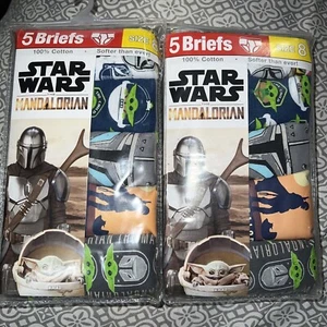 Lot 2 Star Wars Yoda Boys Underwear Briefs 100% Cotton 5 Pack Size 4 Disney NEW - Picture 1 of 1