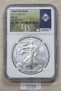 WPCoins ~ Tampa Bay Rays 2015 NGC MS69 American Eagle - Picture 1 of 5