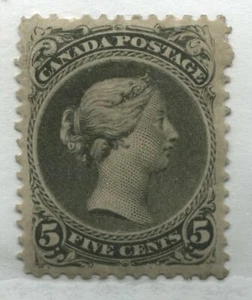 Canada 1875 5 cents Large Queen mint part o.g. hinged - Picture 1 of 1