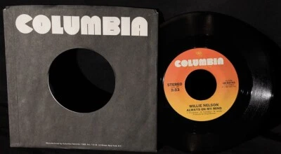 Willie Nelson-Always On My Mind-Columbia 18-02741-Vintage 1982 45-Col Slv-NM!! - Image 1 of 2