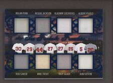 2020 Leaf In The Game Used Blue w/ Ryan Carew Trout Pujols Jersey Bat 24/35