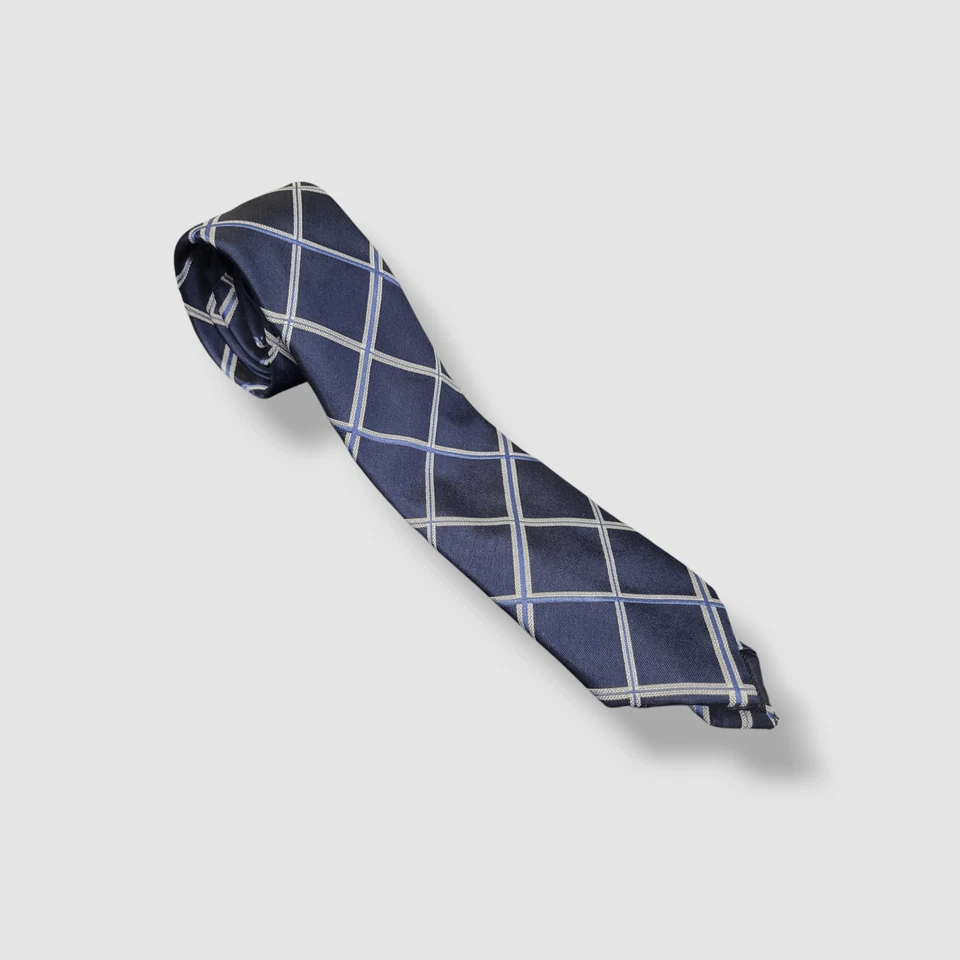 Lauren Ralph Lauren Hombres Azul Seda Geométrica Rayas Clásico Cuello-Corbata 56X3.0 Foto 1 de 1