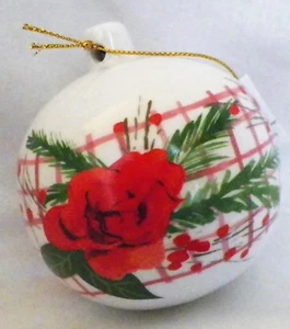 Avon Holiday Rose Porzellan Weihnachtsschmuck - Bild 1 von 3