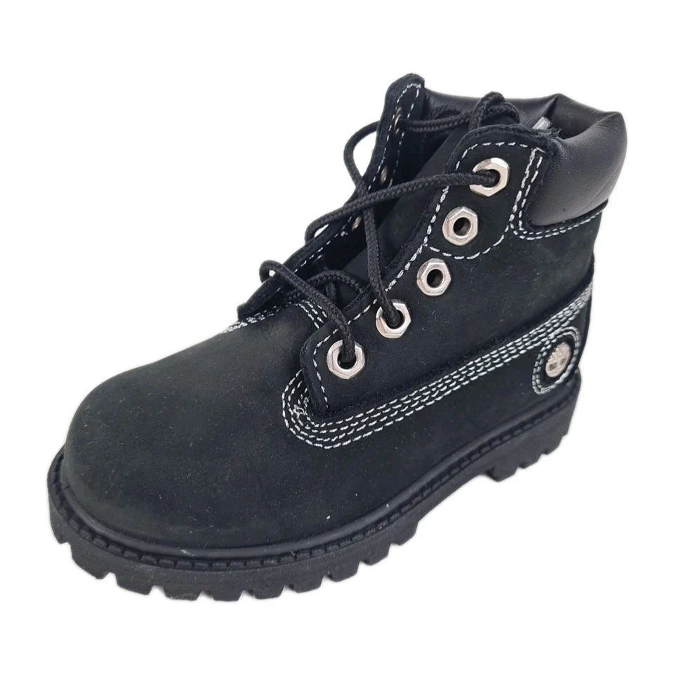 🚨 Timberland 6In Premium P&G 27839 NIÑOS PEQUEÑOS Botas Exterior Cuero Negro Talla 8 Foto 1 de 4