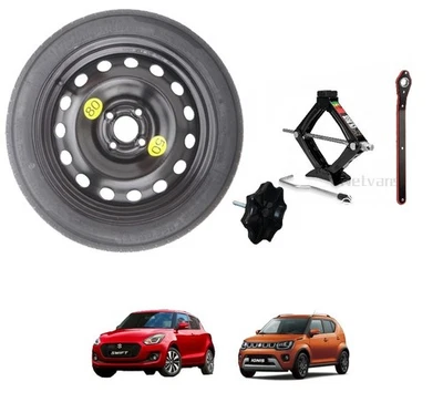 Ruotino di Scorta 16" per Suzuki Swift (4 fori),Ignis con cric e vite DOT 2024