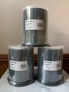 3x Verbatim CD-R 700MB 52X Shiny Silver Silk Screen Printable - 100pk Spindle - Afbeelding 1 van 3