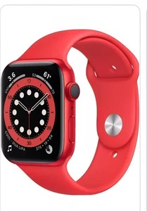 Apple Watch Series 6 44mm Boîtier en Aluminium Rouge avec Bracelet Sport Rouge (GPS)...NEUF DANS SA BOÎTE - Photo 1 sur 11