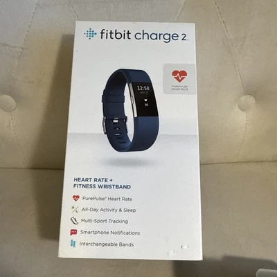 Pulsera Fitbit Charge 2 Frecuencia Cardíaca Fitness Pequeña FB407 con Cargador LN Foto 1 de 4