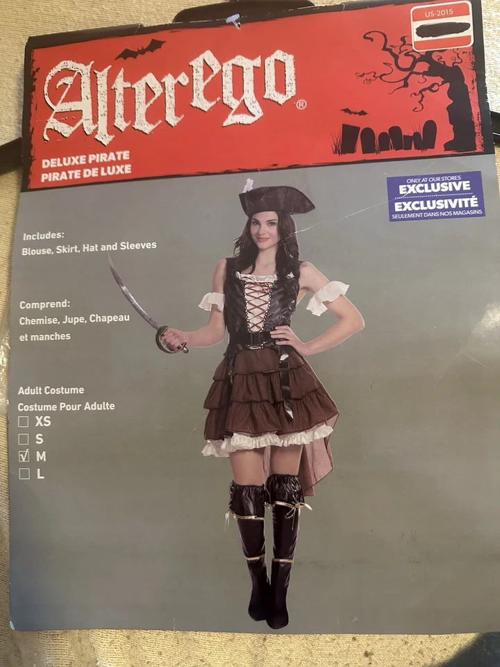 Lencería Sexy para Mujer Disfraz de Pirata Juego de Rol Halloween Pirata Niña De Lujo Med. Foto 1 de 4