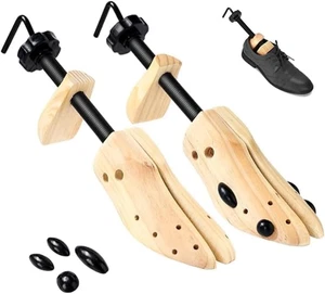 Tendiscarpe Uomo Donna,2Pcs Forme Scarpe in Legno Di Pino Con 4 Cuscinetti,Allar - Foto 1 di 12