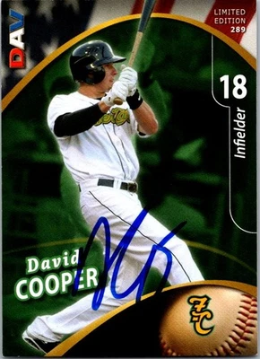 David Cooper 2009 DAV Minor League #NNO Auto Hand Signed - Image 1 of 2