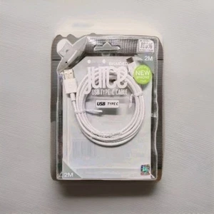 Juice USB A to Type-C 2m Charging Cable White 2 Meter C Samsung Apple Charger - Zdjęcie 1 z 4