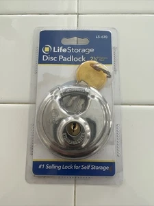 Candado de grillete de almacenamiento Life - Acero inoxidable con 2 llaves Bloqueo de disco de alta resistencia - Imagen 1 de 3