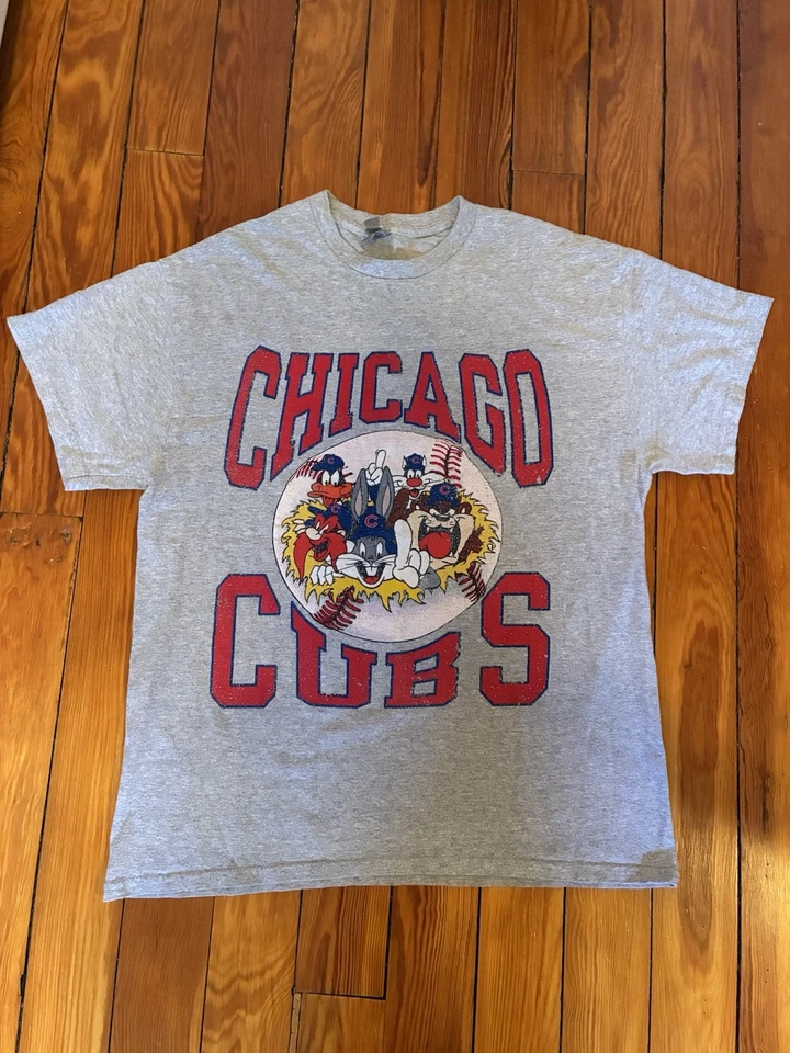Винтажная рубашка большого размера Chicago Cubs/Looney Tunes - Изображение 1 из 2