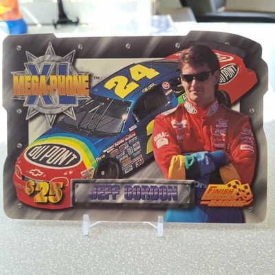 1996 Finish Line Racing Mega-phone XL $25 Phone Card Jeff Gordon - JUMBO - Image 1 of 2