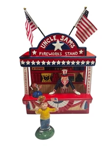 Dept. 56 Snow Village - Uncle Sam’s Fireworks Stand - #56.54974 July 4th W/Box - Picture 1 of 10