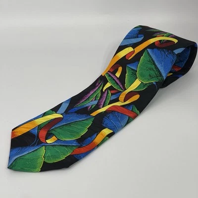 Corbata de cuello de seda abstracta colorida Rush Limbaugh colección SIN LÍMITES para hombre Foto 1 de 4