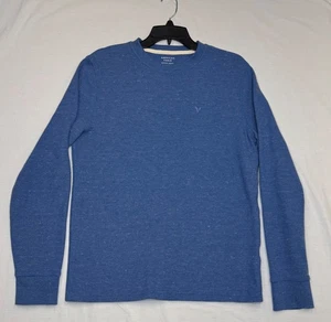 Suéter American Eagle Para Hombres Medio Azul Calce Estándar Pullover Súper Suave Informal - Imagen 1 de 6