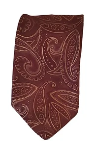 Joseph Abboud Men's 100% Silk Burgundy/Paisley Necktie Pre-owned L 58" W 4" - Picture 1 of 4