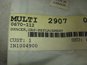 Arctic Cat OEM NOS spacer cap 0670-112  #3090 - Foto 1 di 3