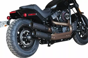 S&S CYCLE ESCAPE HARLEY DAVIDSON Softail Fat Bob 107 Negro - Imagen 1 de 4