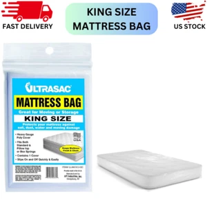 King Size Waterproof Mattress Cover - 2 Mil (eq), 88” x 96”, Clear, 1 Count - Picture 1 of 14