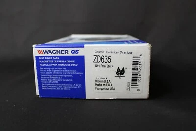 Pastilla de freno de disco delantera Wagner ZD635 QuickStop para Mazda Miata 99-05 Foto 1 de 4