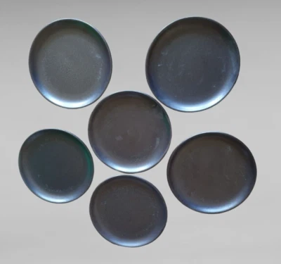 290804  6 x hochwertige Keramik - Teller Desserteller  unbenutzt 60er Jahre - Bild 1 von 4