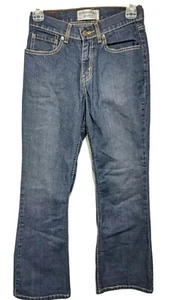 LEVI STRAUSS SIGNATURE Girl's Dark Wash Regular Fit Bootcut Stretch Jeans sz 14 - Picture 1 of 12
