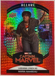 2022 Marvel Allure, Lashana Lynch (Maria Rambeau) #91 Red Prism Parallel Card