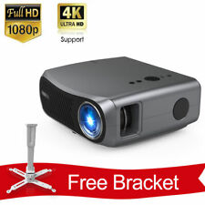 4K Native 1080P Projector HD Home Cinema Office Daytime Movie HDMI*2 USB Zoom TV