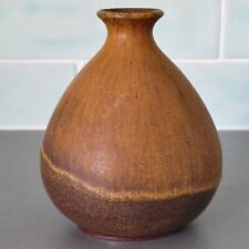Mid 20th Century Pottery Vase in Red Clay with duochrome matte glaze. c.1960s