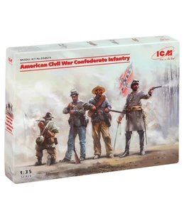 Modellino kit plastica scala fanteria confederata guerra civile americana 1/35 ICM 35021 - Foto 1 di 12