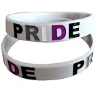 12mm Tłoczona Pride Silicon Rubber Bransoletka - Aseksualna Pride Flaga Kolory