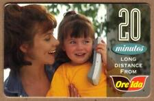 20m Minerai Ida Nourriture (Mother Avec Fille Sur Téléphone ) Exp. 1/98 Usé Card