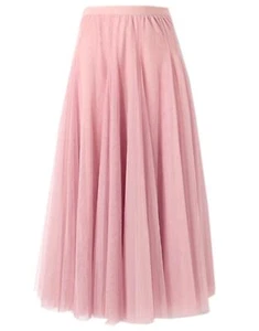 Tulle Skirts for Women Elastic High Waist A Line Basic Long Tutu Layered Mesh... - Picture 1 of 7
