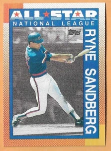 RYNE SANDBERG CHICAGO CUBS NL ALL-STAR #398 - TOPPS CASI NUEVO-COMO NUEVO 1990 - Imagen 1 de 2