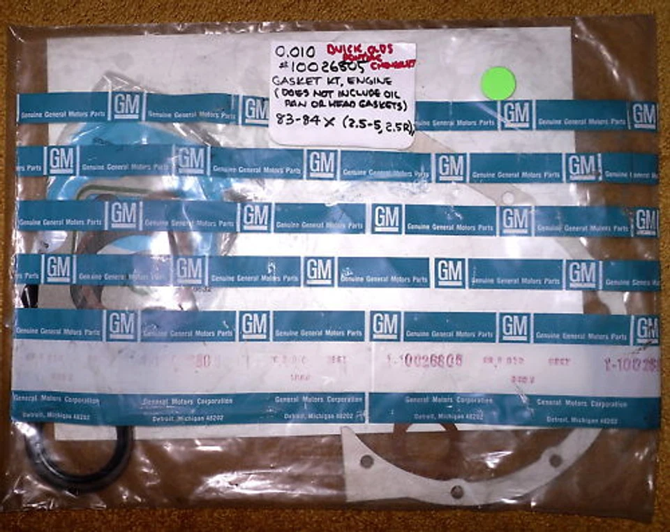 Juego de juntas de motor GM 1983-84 2,5 NOS 10026805 Foto 1 de 1