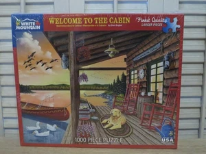 NEW White Mountain WELCOME TO THE CABIN w/ Lab Dog ~ 1,000 Pc. Puzzle 2019 #1421 - Picture 1 of 8