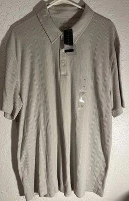 Via Europa Polo Shirt Mens XL Tan Short Sleeve Pullover Collared New With Tags - Image 1 of 4