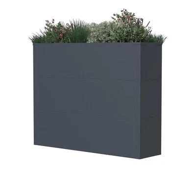 Westmann Pflanzkübel Talus XL Metall Anthrazit 100x25x77 cm wetterfest robust