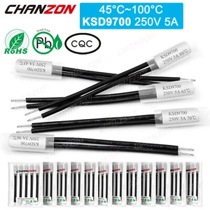 5 piezas fusibles térmicos KSD9700 soplado rápido normalmente cerrado NC 250V 5A 45-100 grados - Imagen 1 de 18
