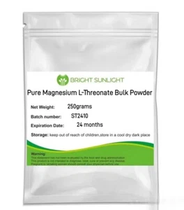 Pure Magnesium L-Threonate Bulk Powder-250 gm - Picture 1 of 3