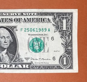 25 June 1989 (F 25061989 A) Birthday Note $1 One Dollar Bill - Picture 1 of 3