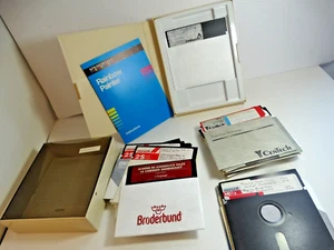 Apple II Floppy Disk Game Lot Carmen San Diego & Random Rips Retro Video Games - Afbeelding 1 van 6